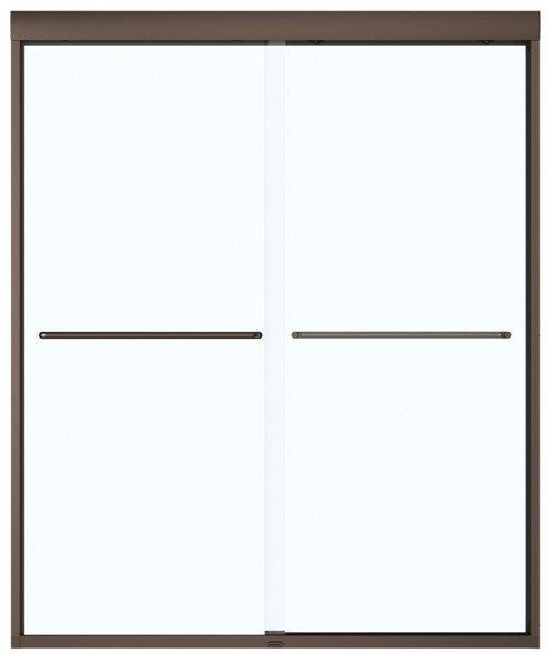 MAAX Aura 135665-900-172 Shower Door, Clear Glass, Tempered Glass, Semi Frame, 2-Panel, Glass, 1/4 in Glass [SKU: ORG0689059]