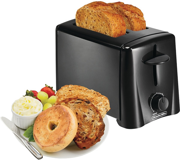 Proctor Silex 22612 Electric Toaster, 750 W, 2 Slice/Hr, Manual Control, Black [SKU: ORG7020076]