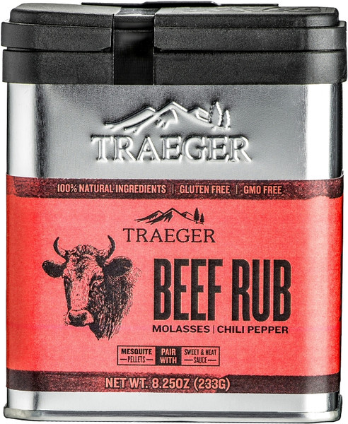 Traeger SPC169 Beef Rub, Brown Sugar, Red Pepper Flavor, 8.25 oz Tin [SKU: ORG5537469]