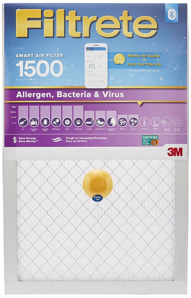 Filtrete S-2001-4 Smart Air Filter, 25 in L, 16 in W, 12 MERV, 1500 MPR [SKU: ORG8850125]