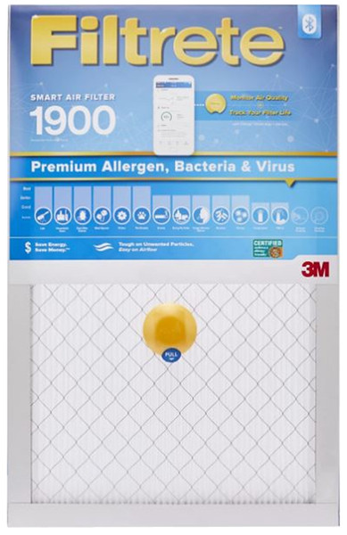 Filtrete S-UA02-4 Smart Air Filter, 20 in L, 20 in W, 13 MERV, 1900 MPR [SKU: ORG8850216]