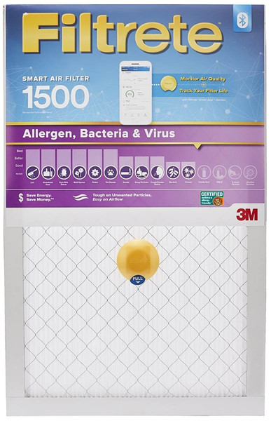 Filtrete S-2005-4 Smart Air Filter, 20 in L, 14 in W, 12 MERV, 1500 MPR [SKU: ORG8850166]