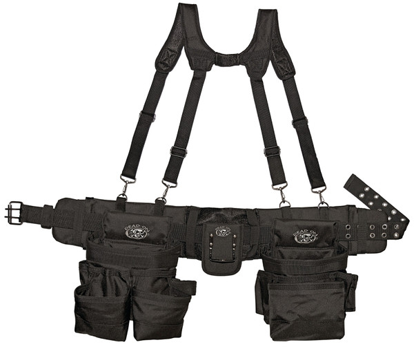 Dead On DO-FR Tool Rig with Suspenders, Poly Fabric, Black, 30-Pocket [SKU: ORG9473430]