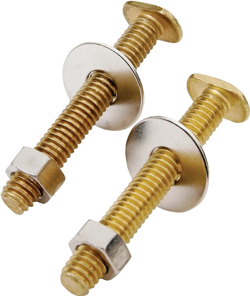 ProSource Bolt Set, Brass, For: Use to Attach Toilet to Flange [SKU: ORG6451637]