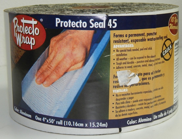 Protecto Wrap Protecto Seal 45 805202SW Membrane Flashing, 50 ft L, 2 in W, Polyethylene, Self-Adhesive [SKU: ORG3932878]