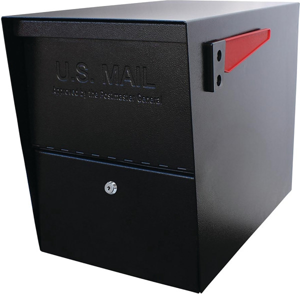 Mail Boss Packagemaster Series 7206 Mailbox, Steel, Powder-Coated, 11-1/4 in W, 21 in D, 13-3/4 in H, Black [SKU: ORG0013193]