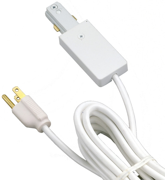 Eaton Lighting LZR208P Track Light Cord/Plug, White, For: Lazer Track Lamp holders and Halo Power-Trac Lamp holders [SKU: ORG8839599]
