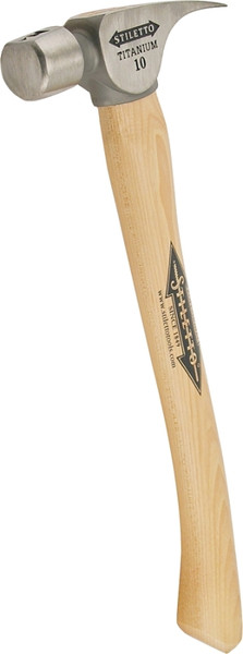 STILETTO FH10C Finishing Hammer, 10 oz Head, Straight Claw, Smooth Head, Titanium Head [SKU: ORG2635589]