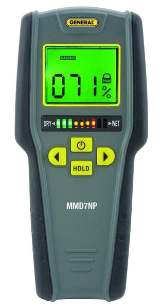 GENERAL MMD7NP Moisture Meter, 0 to 53% Softwood, 0 to 35% Hardwood, +/-4 % Accuracy, LCD Display [SKU: ORG0873224]