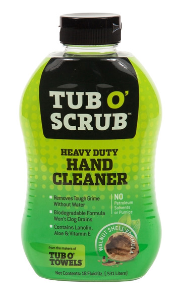 Tub O'Scrub TS18 Heavy-Duty Hand Cleaner, Liquid, Brown, Mild Citrus, 18 oz Bottle [SKU: ORG7232358]