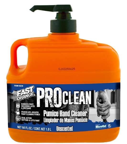 Permatex Fast Orange 65230 Hand Cleaner with Pump, Gray, Floral, 64 fl-oz Bottle [SKU: ORG8486904]