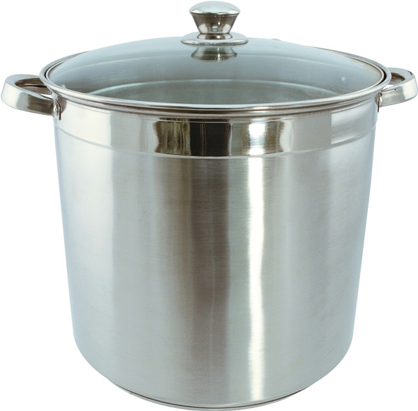 Euro-Ware 3008 Stock Pot with Lid, 8 qt Capacity, Stainless Steel [SKU: ORG7034978]
