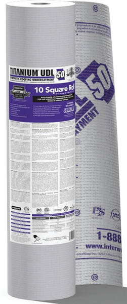 INTERWRAP UDL50 Roof Underlayment Roll, 250 ft L, 48 in W, Synthetic, Gray [SKU: ORG6951685]