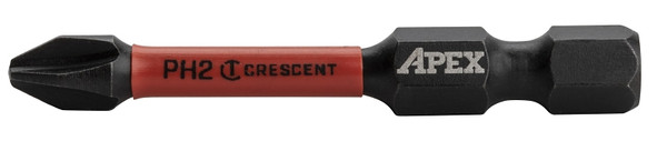 Crescent APEX Vortex CAVB2PH2-2 Impact Power Bit, #2 Drive, Phillips Drive, 1/4 in Shank, Hex Shank, 2 in L, Steel [SKU: ORG7410822]