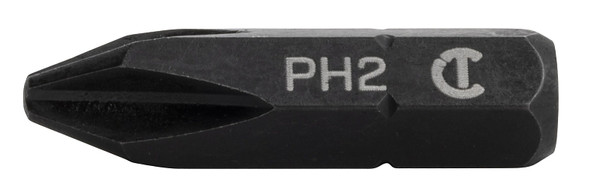 Crescent APEX CAB1PH2-2 Insert Bit, #2 Drive, Phillips Drive, 1/4 in Shank, Hex Shank, 1 in L, Steel [SKU: ORG7410517]