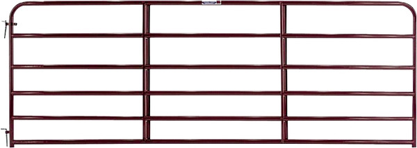 TARTER 6ER14 Tube Gate, 14 ft W Gate, 50 in H Gate, Steel Frame, Red [SKU: ORG2473544]