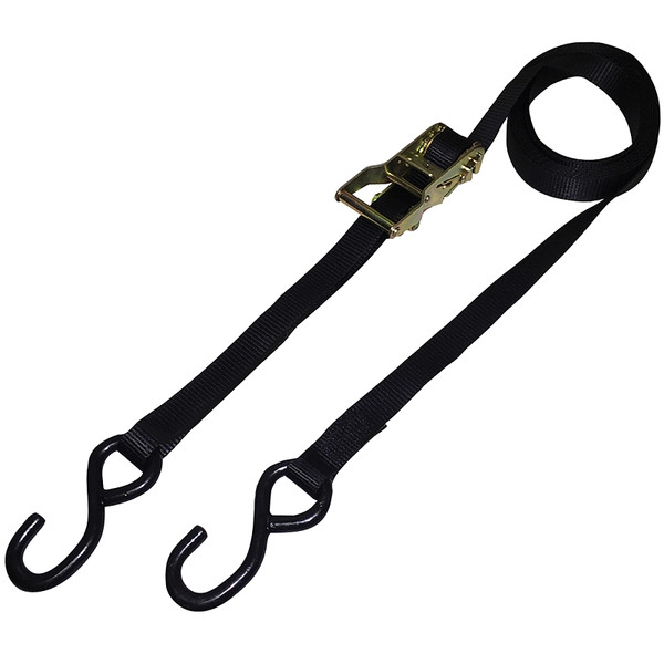 ANCRA Contractor Grade Series 10936-16 Tie-Down, 1 in W, 16 ft L, Polyester, 3500 lb Working Load, S-Hook End [SKU: ORG1687409]
