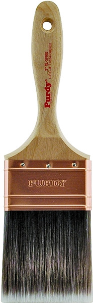 Purdy XL Sprig 144380330 Flat Trim Brush, 3 in W, 3-3/16 in L Bristle, Nylon/Polyester Bristle, Beavertail Handle [SKU: ORG6989982]