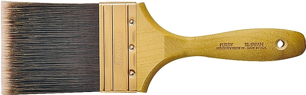 Purdy Swan Pro-Extra 144400740 Square Edge Wall Brush, 5-3/4 in L Handle, Beavertail Handle, Stainless Steel Ferrule [SKU: ORG7796410]