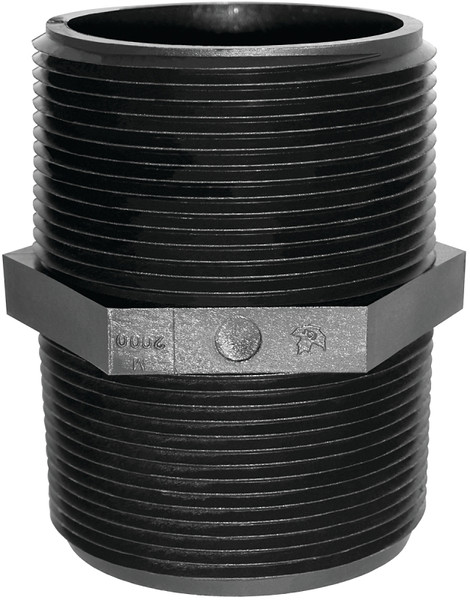 GREEN LEAF M 2004 P Pipe Nipple, 2 x 4 in, MNPT, Black [SKU: ORG3567401]