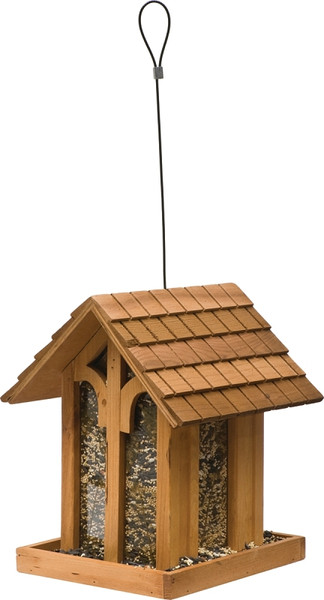 Perky-Pet 50172 Wild Bird Feeder, Mountain Chapel, 3.5 lb, Fir Wood, 13.23 in H, Pole Mounting [SKU: ORG3001278]