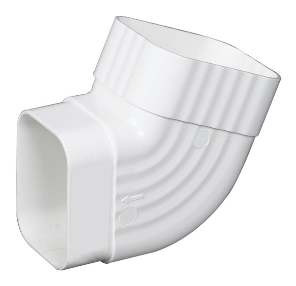Amerimax M0628 Downspout Elbow, Vinyl, White [SKU: ORG8168932]