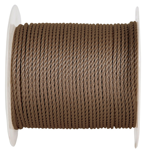 ROPE TWST POLY TAN 1/4INX600FT [SKU: ORG7448756]
