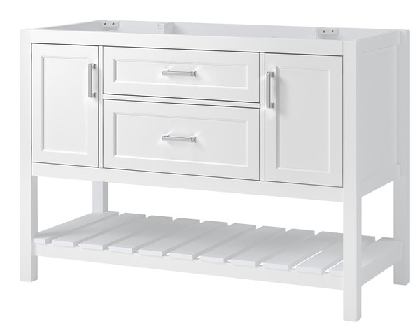 Foremost Lawson Series LSWV4822D Vanity Cabinet, 48 in W Cabinet, 21-1/2 in D Cabinet, 34 in H Cabinet, Wood, White [SKU: ORG3393196]