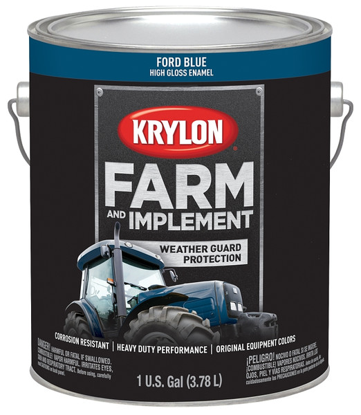 Krylon K01967000 Farm and Implement Paint, High-Gloss, Ford Blue, 1 gal [SKU: ORG7351281]