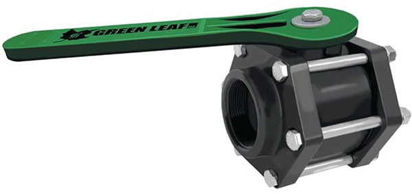 GREEN LEAF V200FP Ball Valve, 2 in Connection, Female NPT, 100 psi Pressure, Manual Actuator, Polypropylene Body [SKU: ORG0037994]