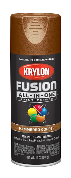 Krylon Fusion K02786007 Primer and Spray Paint, Copper, 12 oz, Aerosol Can [SKU: ORG2809697]