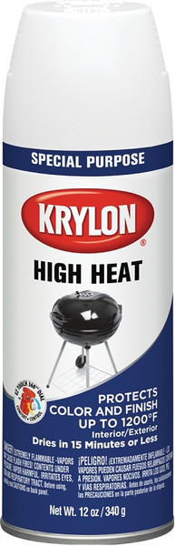 Krylon K01505777 Spray Paint, Flat, White, 12 oz, Aerosol Can [SKU: ORG2808673]