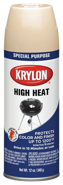 Krylon K01408777 Spray Paint, Flat, Beige, 12 oz [SKU: ORG6455885]