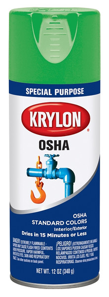 Krylon K02012777 Spray Paint, Gloss, Safety Green, 12 oz [SKU: ORG7242043]