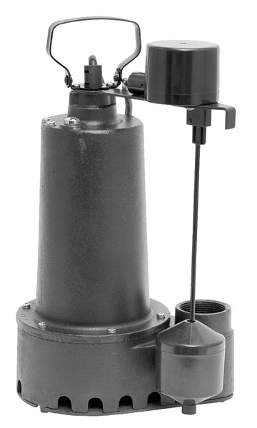 SUPERIOR PUMP 92352 Sump Pump, 7.6 A, 120 V, 0.33 hp, 1-1/2 in Outlet, 60 gpm, Iron [SKU: ORG5049416]