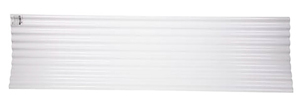 TUFTEX SeaCoaster Series 1201C Roof Panel, 12 ft L, 26 in W, Corrugated Profile, Vinyl, Opaque White [SKU: ORG7425713]