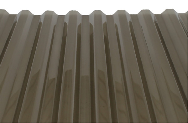 TUFTEX PolyCarb Series 1419B Greca Roof Panel, 10 ft L, 26 in W, Corrugated Profile, 0.032 in Thick Material, Smoke [SKU: ORG7426083]