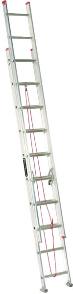 Louisville L-2324-20 Extension Ladder, 240 in H Reach, 200 lb, 1-1/2 in D Step, Aluminum [SKU: ORG3977998]