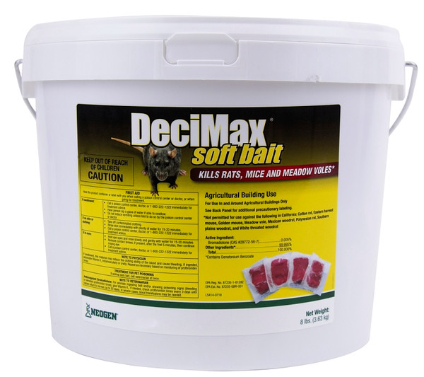 NEOGEN DeciMax 116841 Soft Bait Rodenticide, Paste, 8 lb Pail [SKU: ORG7349707]