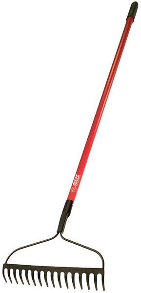 BULLY Tools 92309 Bow Rake, 4 in L Head, 16 in W Head, 16 -Tine, Steel Tine, Steel Head, 58 in L Handle [SKU: ORG7774318]