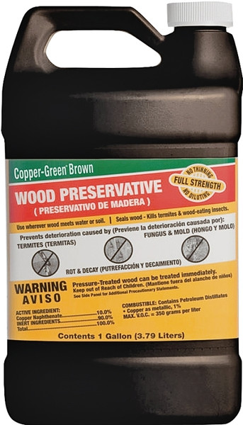 GREEN PRODUCTS 33001 Wood Preservative, Brown, Liquid, 1 gal, Can [SKU: ORG4525788]