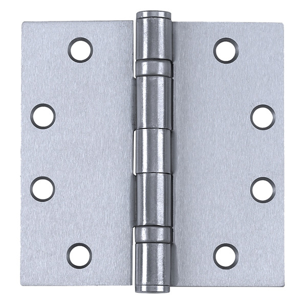 Tell Manufacturing HG100004 Square Corner Door Hinge, Steel, Satin Chrome [SKU: ORG4791141]