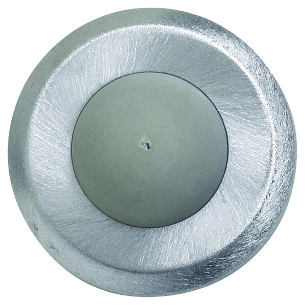 Tell Manufacturing DT100085 Stop and Bumper, 2-1/2 in Dia Base, 1 in Projection, Iron, Satin [SKU: ORG4791224]