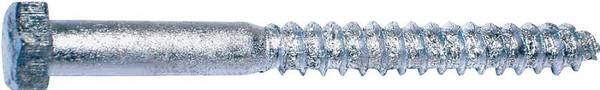 MIDWEST FASTENER 05602 Lag Screw, 1/2-6 Thread, 8 in OAL, 2 Grade, Galvanized Steel, SAE Measuring [SKU: ORG2109627]