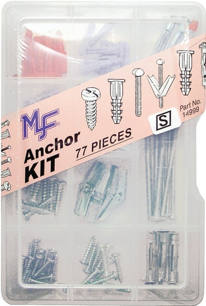 MIDWEST FASTENER 14999 Anchor Kit, Plastic, Textured, 77-Piece [SKU: ORG2195667]