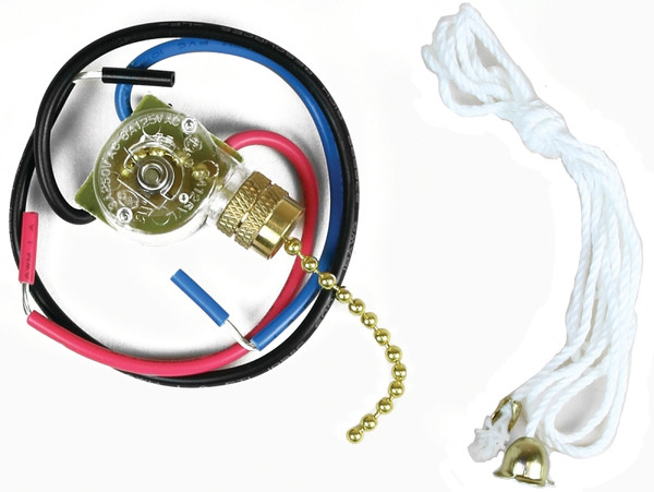 Jandorf 60305 Pull Chain Switch, 250 V, 3 A, Brass [SKU: ORG3404605]