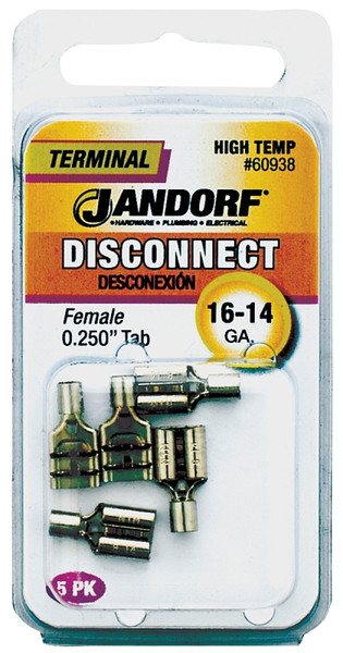 Jandorf 60938 Disconnect Terminal, 16 to 14 AWG Wire [SKU: ORG3401460]