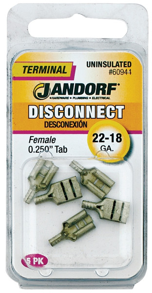 Jandorf 60944 Disconnect Terminal, 22 to 18 AWG Wire, Copper Contact [SKU: ORG3401544]