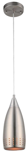Westinghouse 6101300 Adjustable Mini Pendant, 1-Lamp, Brushed Nickel Fixture [SKU: ORG3047693]