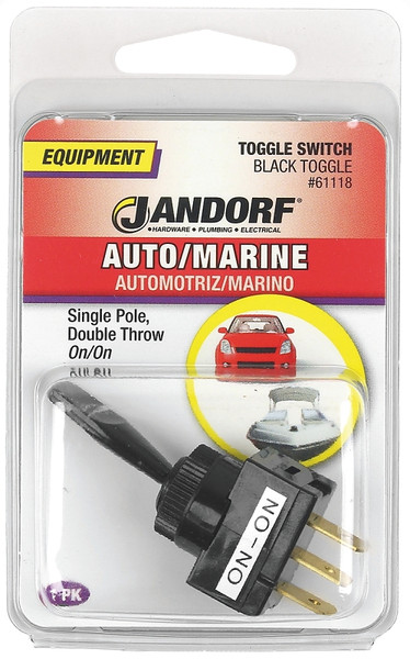 Jandorf 61118 Switch, 20 A, 12 VDC, SPDT, Tab Terminal, Black [SKU: ORG3402559]